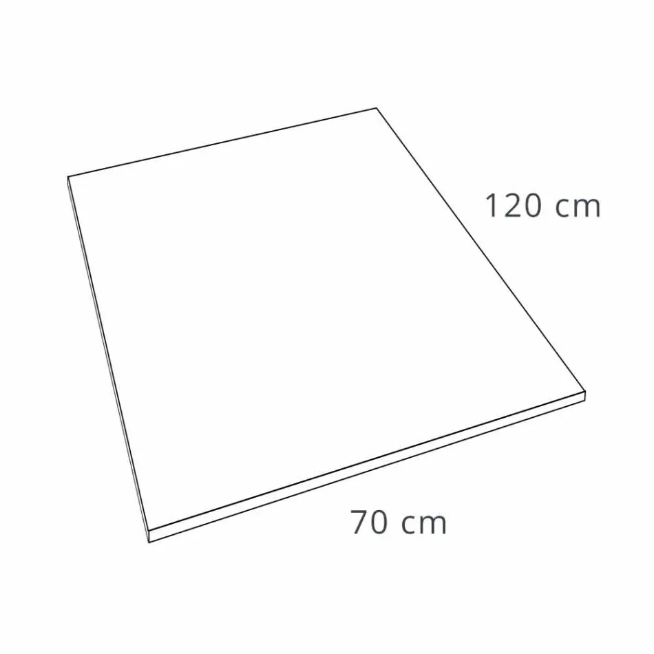 Sprchová vanička 120x70, moderní design v provedení s efektem pryskyřičného kamene - Domio Viadurini
