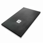 Sprchová vanička 140x70 v pryskyřici s kamenným efektem a ocelovou mřížkou - Domio Viadurini