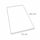 Sprchová vanička 160x70 moderní design v efektu bílé břidlicové břidlice - Sommo Viadurini