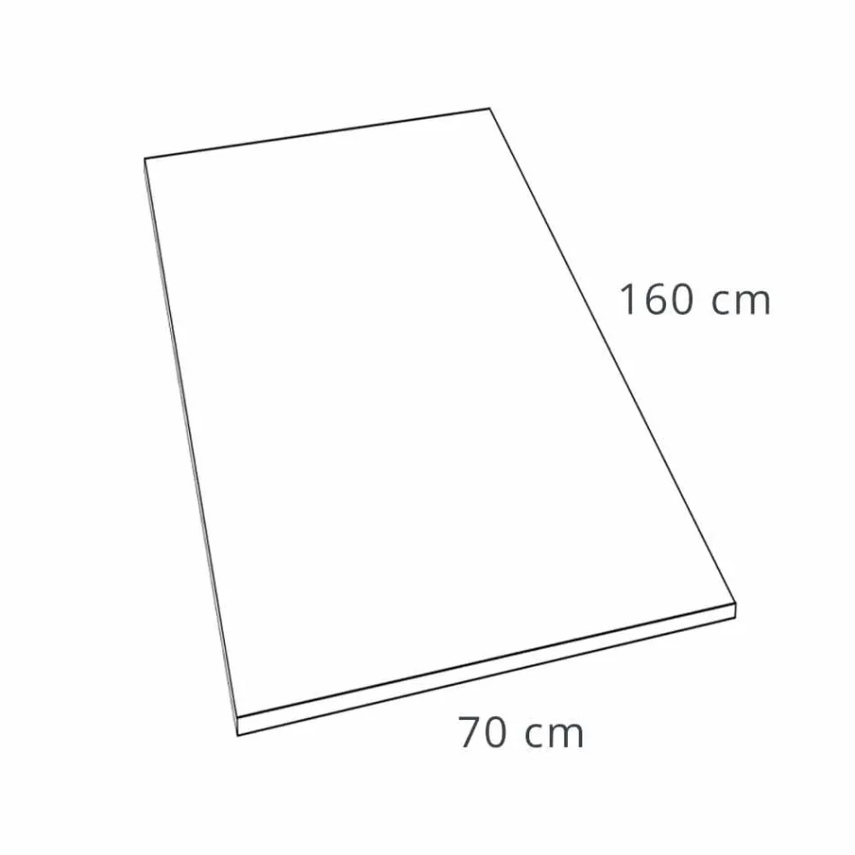 Sprchová vanička 160x70 moderní design v efektu bílé břidlicové břidlice - Sommo Viadurini