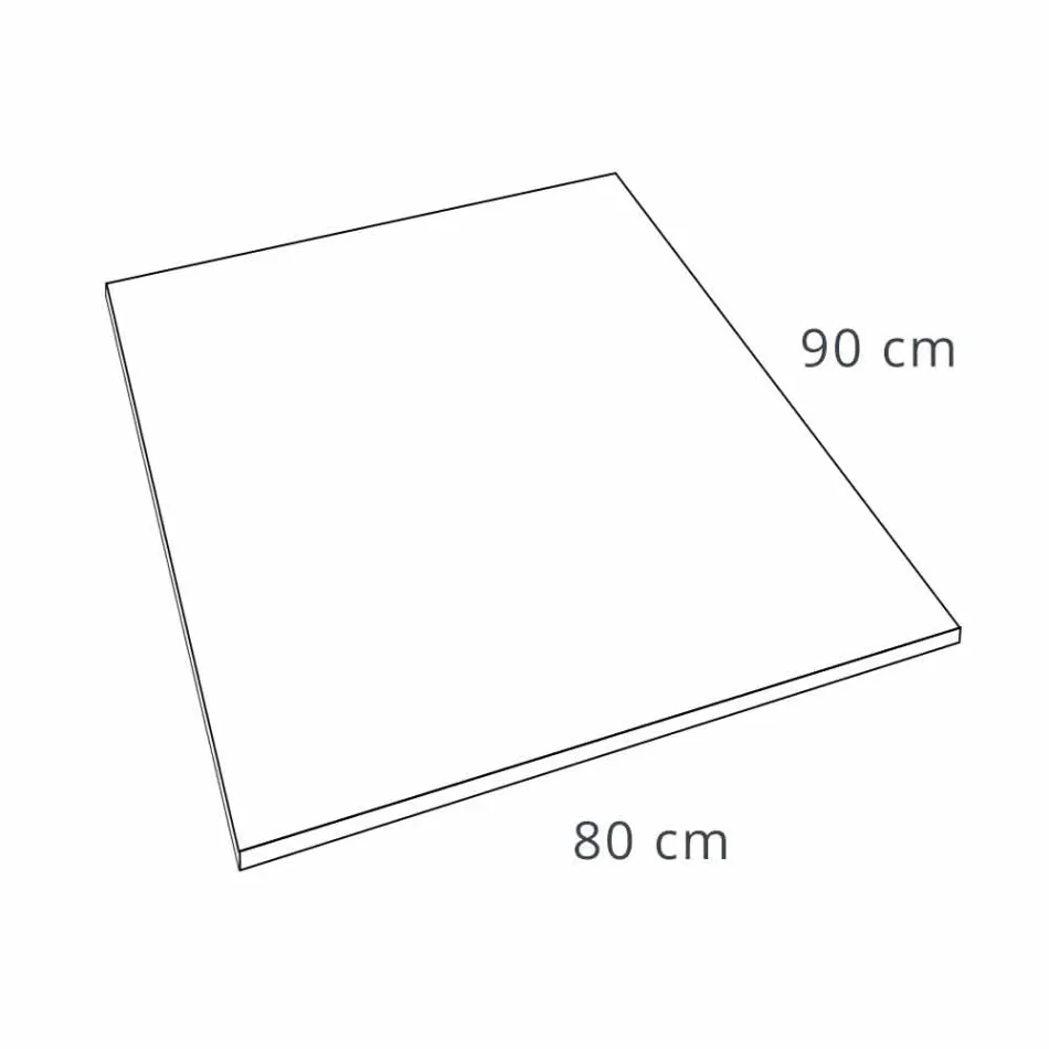 Moderní sprchová vanička 90x80 z kamene a oceli z pryskyřičného efektu - Domio Viadurini