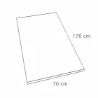 Sprchová vanička z bílé pryskyřice z břidlicového efektu 170x70 moderní design - Sommo Viadurini