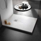 Moderní sprchová vanička 120x80 z kamene a oceli z pryskyřice - Domio Viadurini