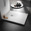 Moderní sprchová vanička 120x80 z kamene a oceli z pryskyřice - Domio