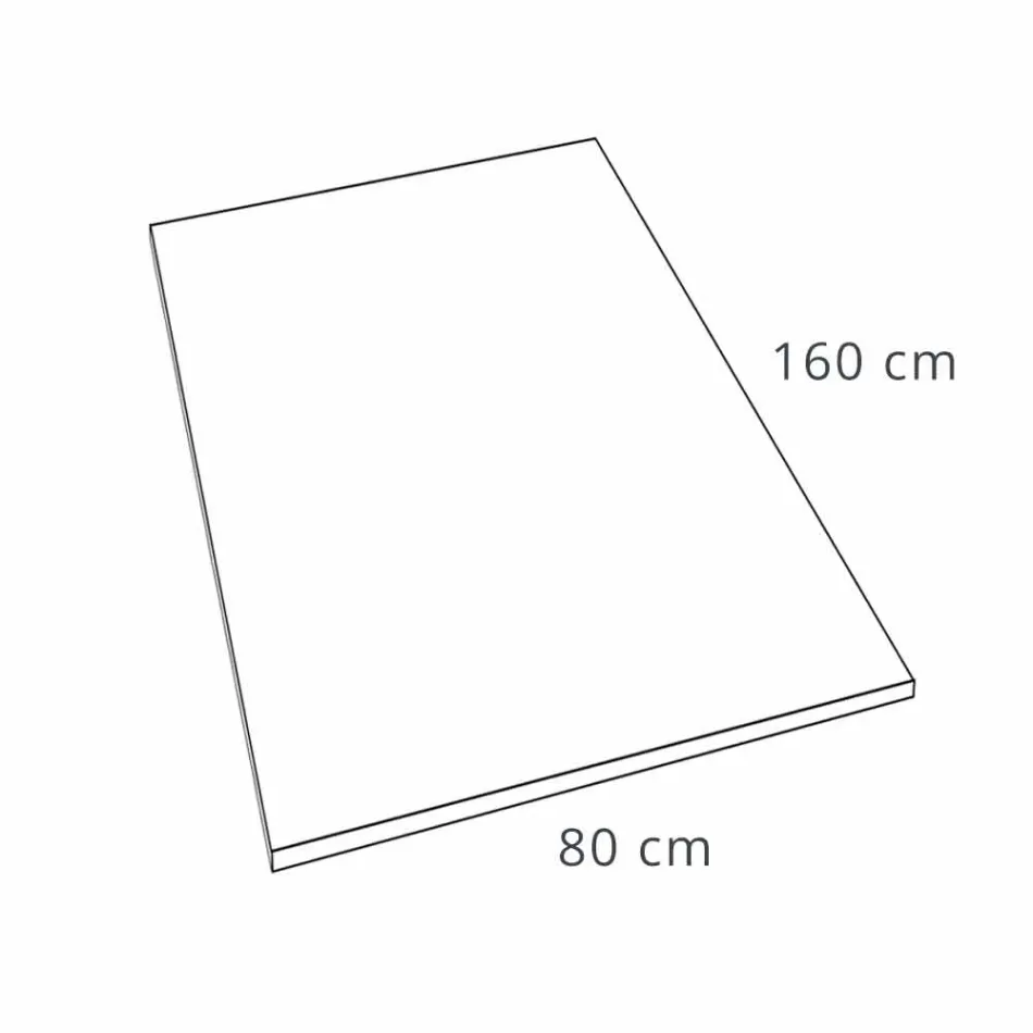 Moderní sprchová vanička 160 x 80 v provedení z pryskyřičného betonu - Cupio Viadurini