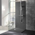 Moderní hranatá sprchová vanička 90x90 v pryskyřici s kamenným efektem - Domio Viadurini
