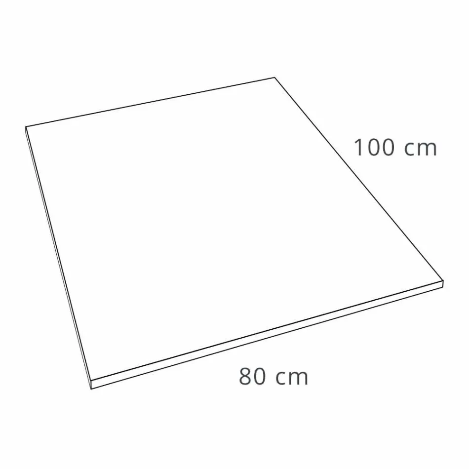 Moderní obdélníková sprchová vanička 100 x 80 cm v pryskyřici Velvet Effect - Estimo Viadurini