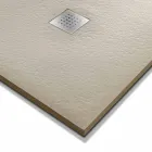 Moderní obdélníková sprchová vanička 160x80 v pryskyřici Stone Effect - Domio Viadurini