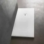 Moderní obdélníková sprchová vanička 160x80 v pryskyřici Stone Effect - Domio Viadurini