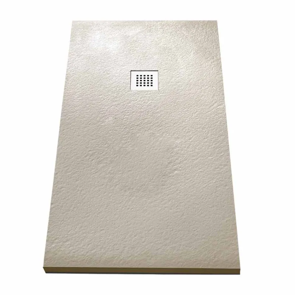 Moderní obdélníková sprchová vanička 160x80 v pryskyřici Stone Effect - Domio Viadurini