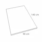 Obdélníková sprchová vanička 140x90 cm v provedení White Resin Velvet Effect - Estimo Viadurini