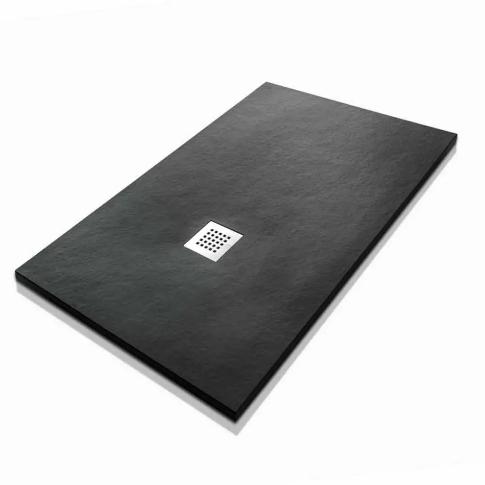 Obdélníková sprchová vanička 140 x 90 v provedení z pryskyřičného kamene - Domio Viadurini