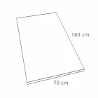 Obdélníková sprchová vanička 160x70 cm v moderním designu z bílé pryskyřice - Estimo Viadurini