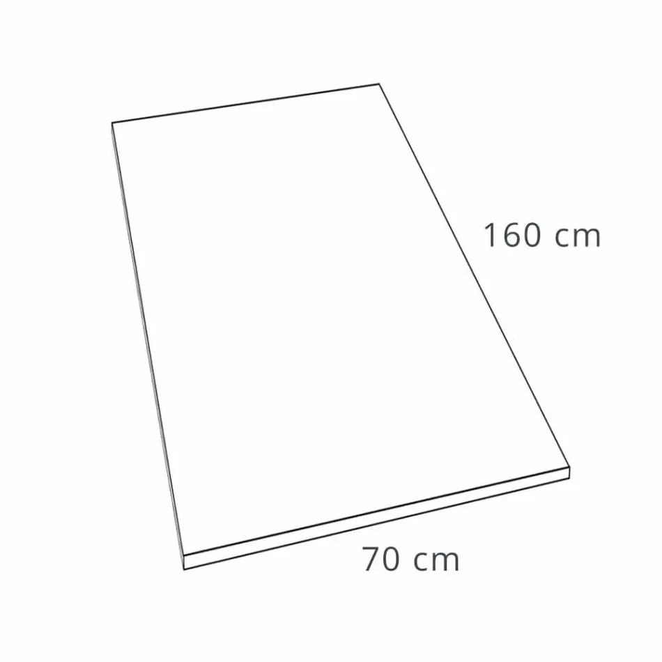 Obdélníková sprchová vanička 160x70 cm v moderním designu z bílé pryskyřice - Estimo Viadurini