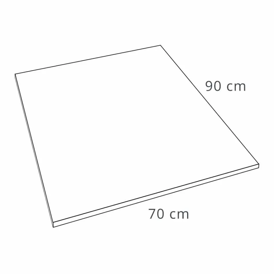 Moderní obdélníková sprchová vanička z efektu pryskyřičného betonu 90x70 cm - Cupio Viadurini