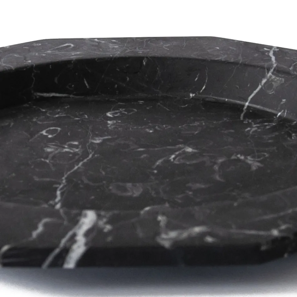 Plochý talíř ze saténového mramoru různé povrchové úpravy italský luxusní design - rhodium Viadurini