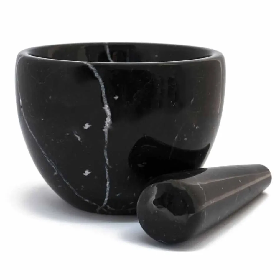 Malá malta s paličkou v bílém mramoru Carrara Vyrobeno v Itálii - Mirel Viadurini