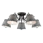 Stropní svítidlo se 3 nebo 5 světly v ručně malované keramické výšivce - Ravenna Viadurini