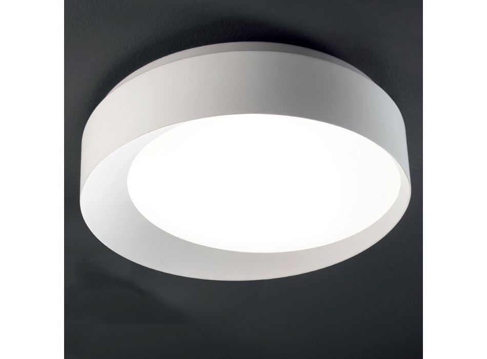 Stmívatelné LED stropní svítidlo v černém nebo bílém lakovaném kovu - Ascania Viadurini