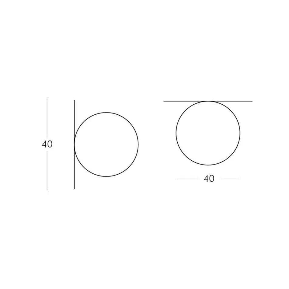 Slide Globo (Stěnové) stropní světlo vyrobené z polyetylenu vyrobeného v Itálii Viadurini