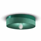 Kruhové stropní světlo v barevné keramice vyrobené v Itálii - Ferroluce Pi Viadurini