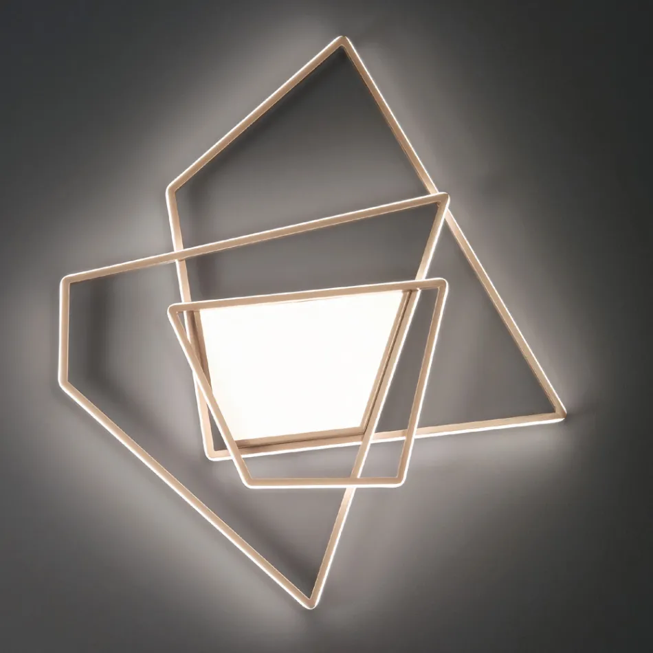 Stmívatelné LED nástěnné svítidlo ve zlatém nebo stříbrném kovu - galaktické Viadurini