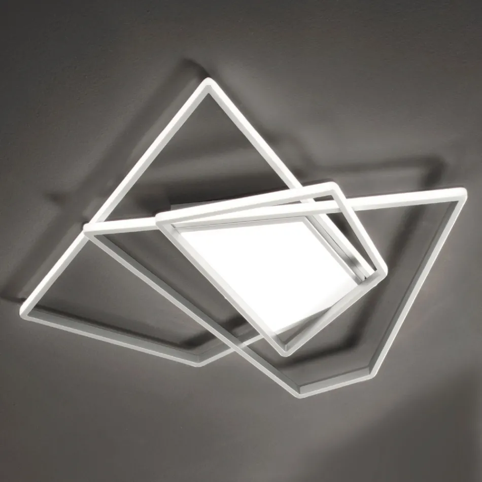 Stmívatelné LED nástěnné svítidlo ve zlatém nebo stříbrném kovu - galaktické Viadurini