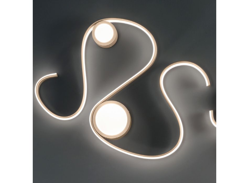 Kovová nástěnná lampa se stmívatelnou LED moderním designem - Steven Viadurini
