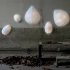 Nástěnná lampa v kovovém a bílém designu Lycra ve 3 rozměrech - zeleň Viadurini