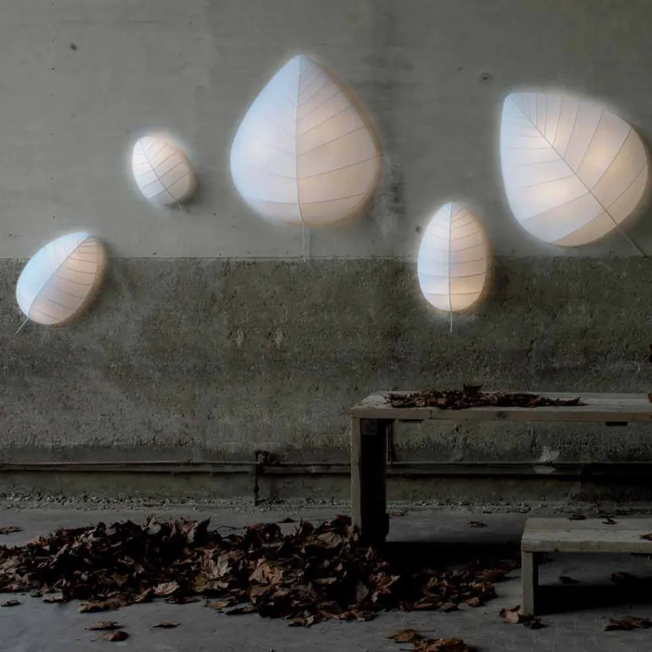 Nástěnná lampa v kovovém a bílém designu Lycra ve 3 rozměrech - zeleň Viadurini