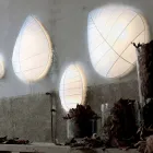 Nástěnná lampa v kovovém a bílém designu Lycra ve 3 rozměrech - zeleň Viadurini