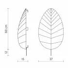 Nástěnná lampa v kovovém a bílém designu Lycra ve 3 rozměrech - zeleň Viadurini