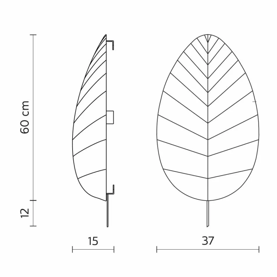 Nástěnná lampa v kovovém a bílém designu Lycra ve 3 rozměrech - zeleň Viadurini