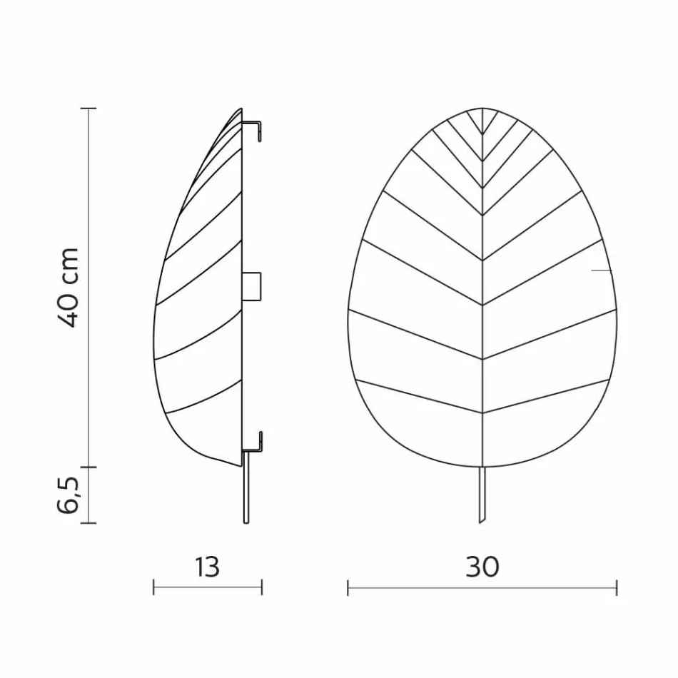 Nástěnná lampa v kovovém a bílém designu Lycra ve 3 rozměrech - zeleň Viadurini