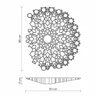 Stropní svítidlo Nášivka v technopolymerovém bílém nebo zlatém designu 2 velikosti - katedrála Viadurini