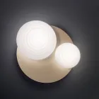 Nástěnná lampa z foukaného skla s kovovou konstrukcí - vlaštovka Viadurini