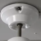 Ručně vyrobená stropní lampa z majoliky a hliníku vyrobená v Itálii - Toscot Battersea Viadurini