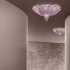 Ručně vyráběná stropní lampa z benátského skla a kovu Made in Italy - Fabiana Viadurini