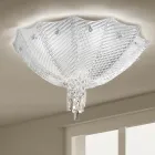 Ručně vyráběná stropní lampa z benátského skla a kovu Made in Italy - Fabiana Viadurini