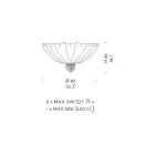 Ručně vyráběná stropní lampa z benátského skla a kovu Made in Italy - Fabiana Viadurini