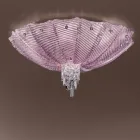 Ručně vyráběná stropní lampa z benátského skla a kovu Made in Italy - Fabiana Viadurini