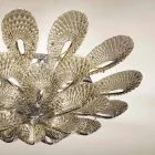 Řemeslná stropní lampa v kouřovém benátském skle, vyrobená v Itálii - Minos Viadurini