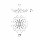 Řemeslná stropní lampa v kouřovém benátském skle, vyrobená v Itálii - Minos Viadurini