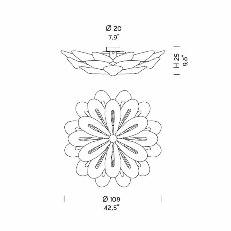 Řemeslná stropní lampa v kouřovém benátském skle, vyrobená v Itálii - Minos Viadurini