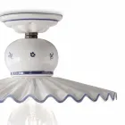 Venkovská ručně zdobená umělecká keramická stropní lampa 2 velikosti - Řím Viadurini