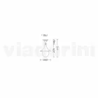 Zahradní stropní svítidlo z tlakově litého hliníku vyrobené v Itálii, Anusca Viadurini