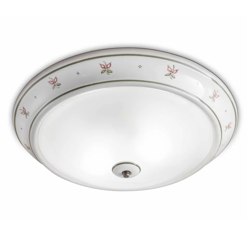 zaokrouhlená strop strop zdobí keramika Ferroluce Viadurini