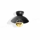 Stropní lampa s kovovým designem se zlatým povrchem vyrobená v Itálii - Valta Viadurini