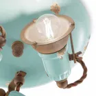 Design stropní bodová světla tři průmyslové stylu Allison Ferroluce Viadurini