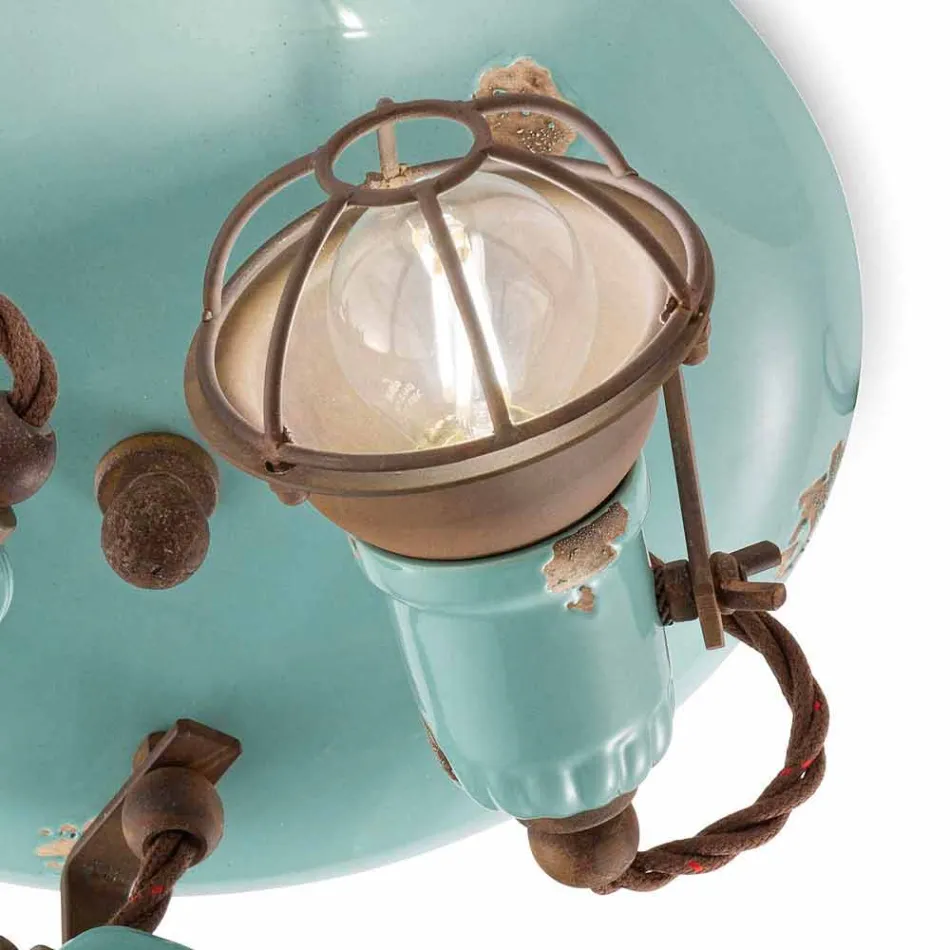 Design stropní bodová světla tři průmyslové stylu Allison Ferroluce Viadurini